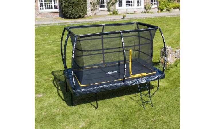 7.5ft x 10ft Telstar Trampolines Elite Rectangle Trampoline Package  Cover And Ladder