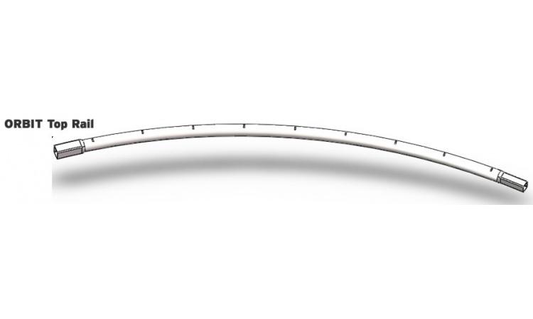 VORTEX/ORBIT- Trampoline CURVED Top Rail Section