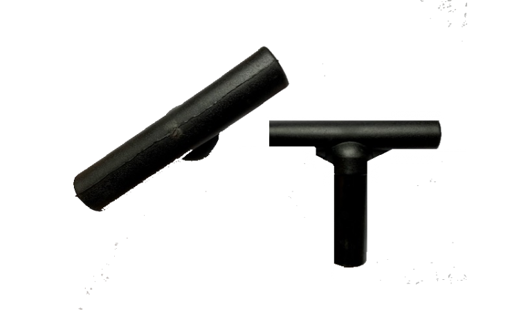 2 x ORBIT/VORTEX Black Plastic T Connectors